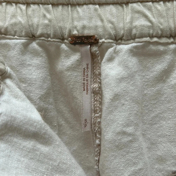 FREE PEOPLE Womens Pants  Palmer Utility Cream Canvas White Size S OB812043 - Picture 8 of 10
